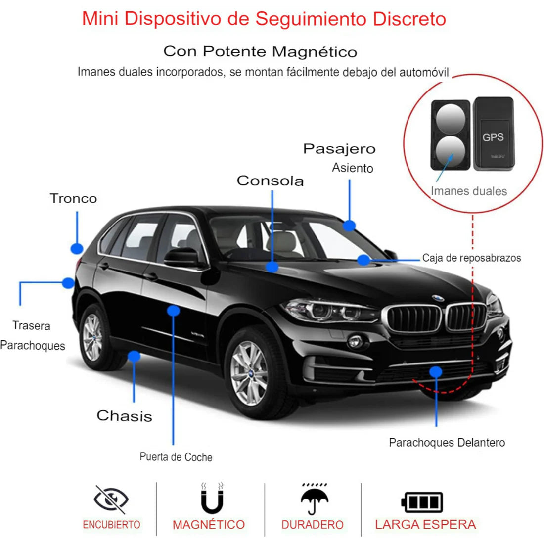 Mini GPS GF-07📍| Dispositivo Localizador Compatible con IOS & Android