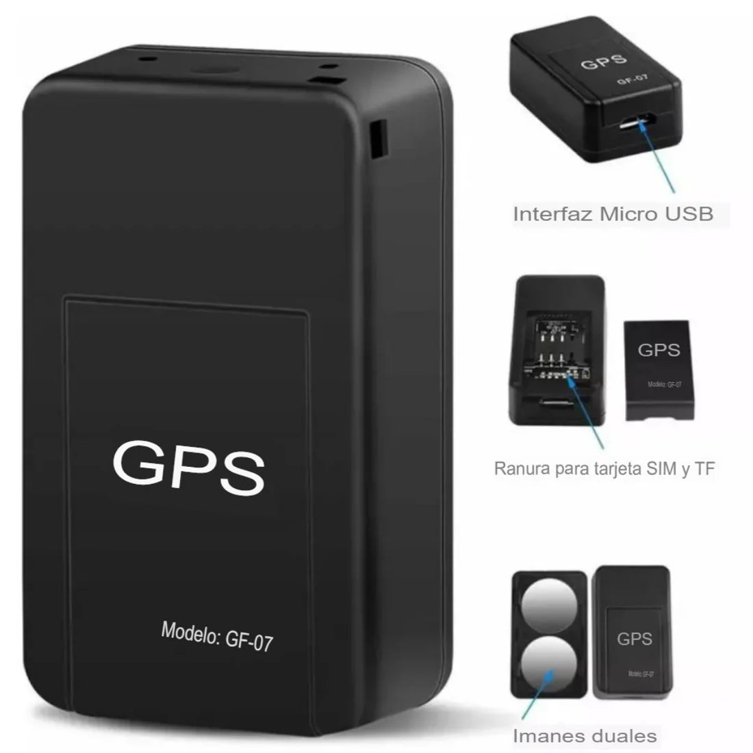 Mini GPS GF-07📍| Dispositivo Localizador Compatible con IOS & Android
