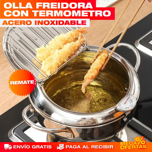 Olla Freidora Japonesa 🍤 + Ebook GRATIS🎁: Secretos del Crocante Perfecto