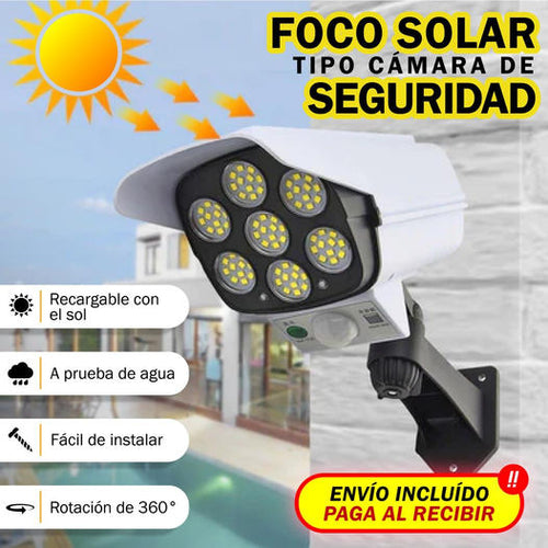 LÁMPARA TIPO CÁMARA SOLAR CON SENSOR