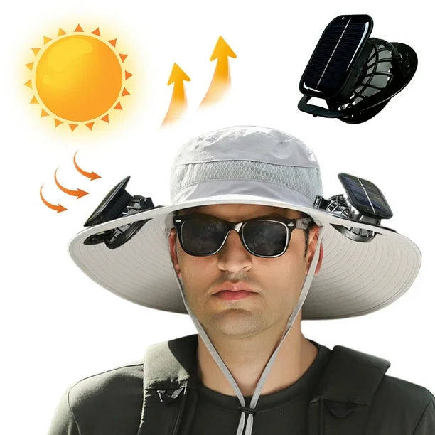 Sombrero Solar SolarBreeze®️ | Ventilador integrado y protección UV avanzada