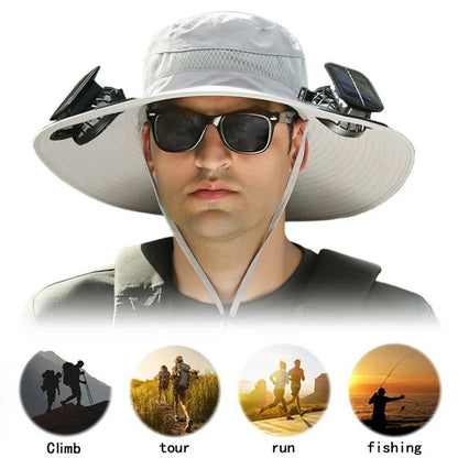 Sombrero Solar SolarBreeze®️ | Ventilador integrado y protección UV avanzada
