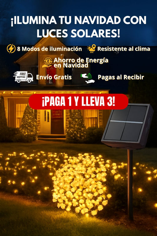 PROMO 3X1 Luces de Navidad Solares - Ilumina tu Hogar con Energía Solar
