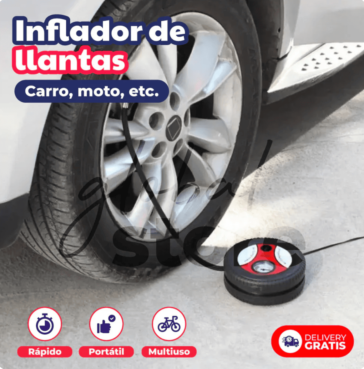 Inflador de Neumáticos Portátil