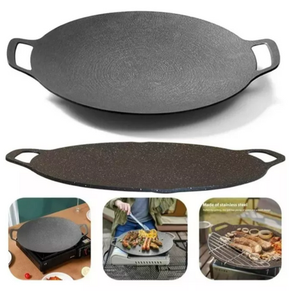 Plancha Antiadherente Budare | 34cm de Hierro Premium + Ebook con 100 recetas exclusivas GRATIS🎁