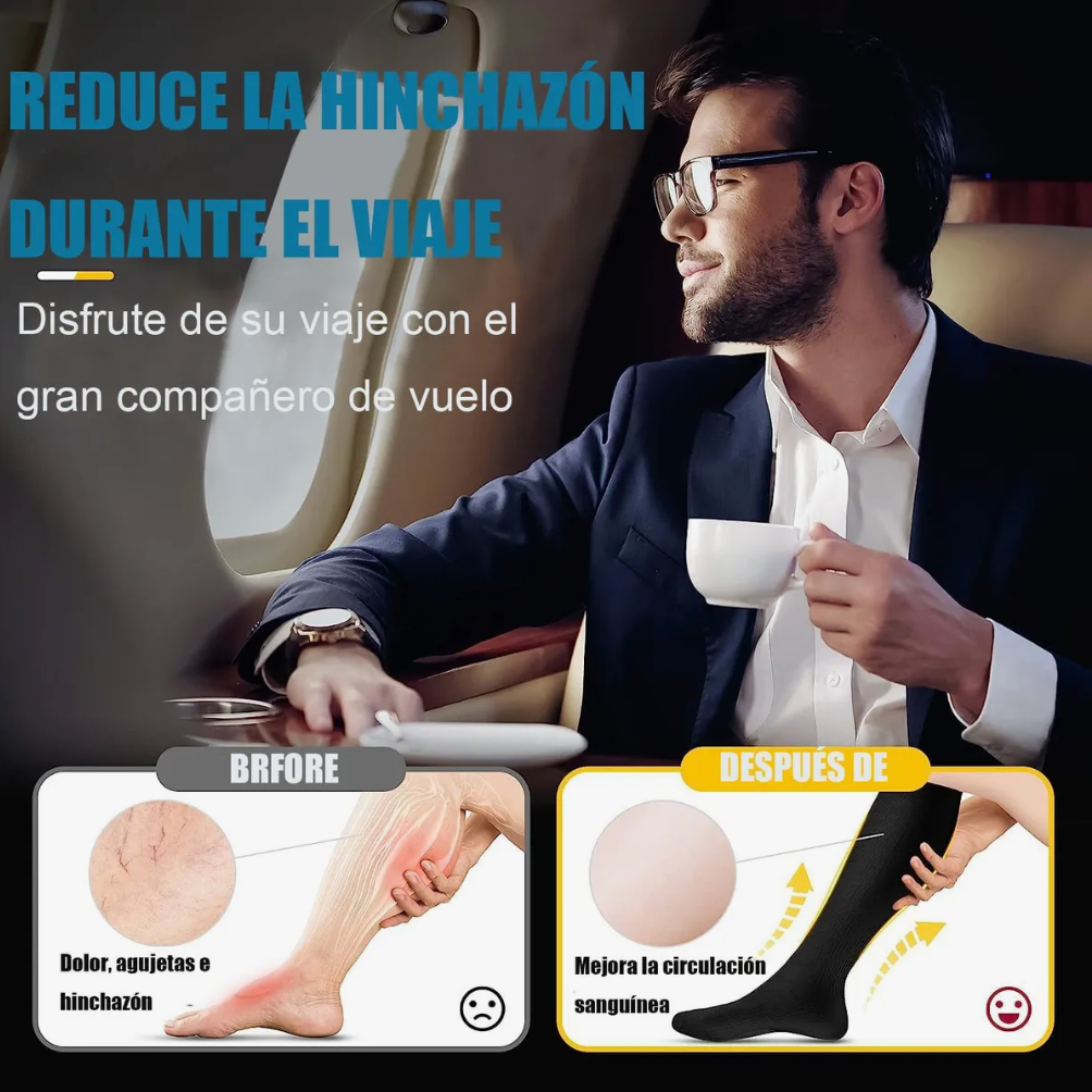 PROMO 2X1 MEDSOCKS® Medias de compresión con control de neuropatía, Fascitis Plantar, Venas varices