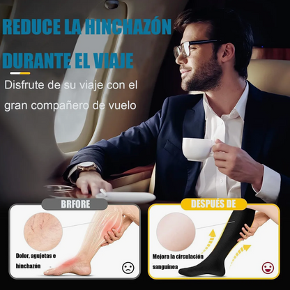 PROMO 2X1 MEDSOCKS® Medias de compresión con control de neuropatía, Fascitis Plantar, Venas varices