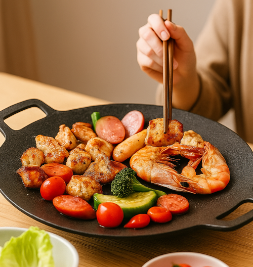 Plancha Antiadherente Budare | 34cm de Hierro Premium + Ebook con 100 recetas exclusivas GRATIS🎁