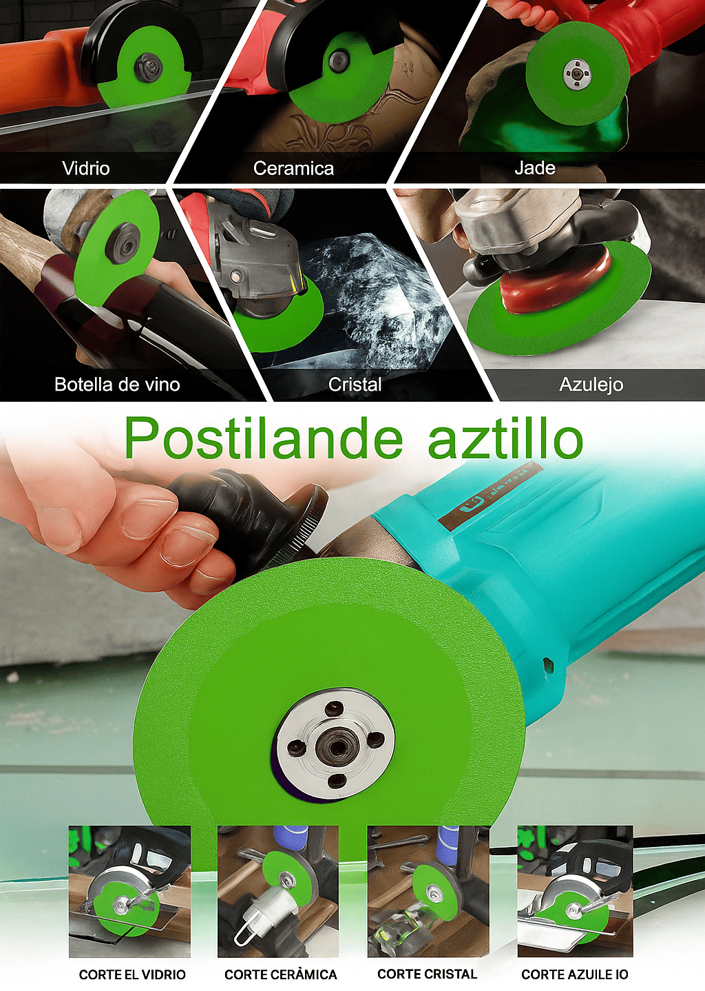 GREENDIAMOND®️ Disco Cortador Universal De Vidrio Y Cerámica