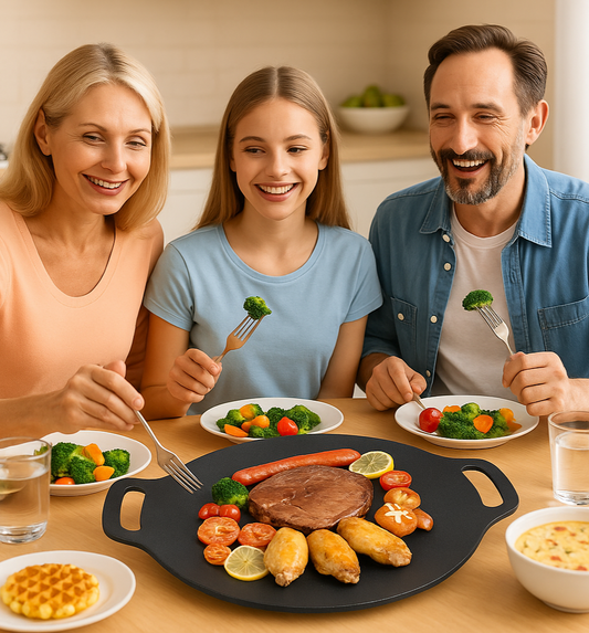 Plancha Antiadherente Budare | 40cm de Hierro Premium + Ebook con 100 recetas exclusivas GRATIS🎁