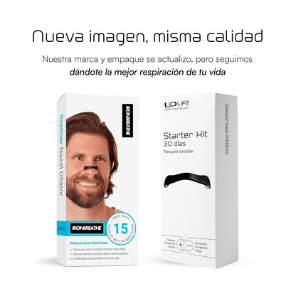 RESPIRAPLUS®️ Banda Nasal Respiración Avanzada ¿Te cuesta respirar por la nariz, roncas o amaneces cansado?