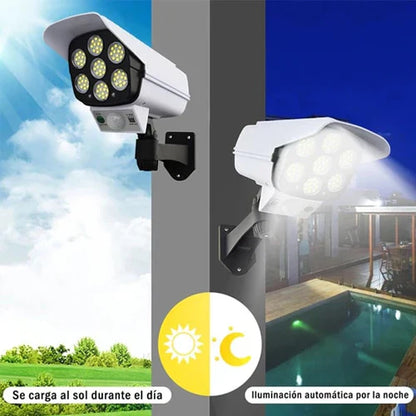 LÁMPARA TIPO CÁMARA SOLAR CON SENSOR