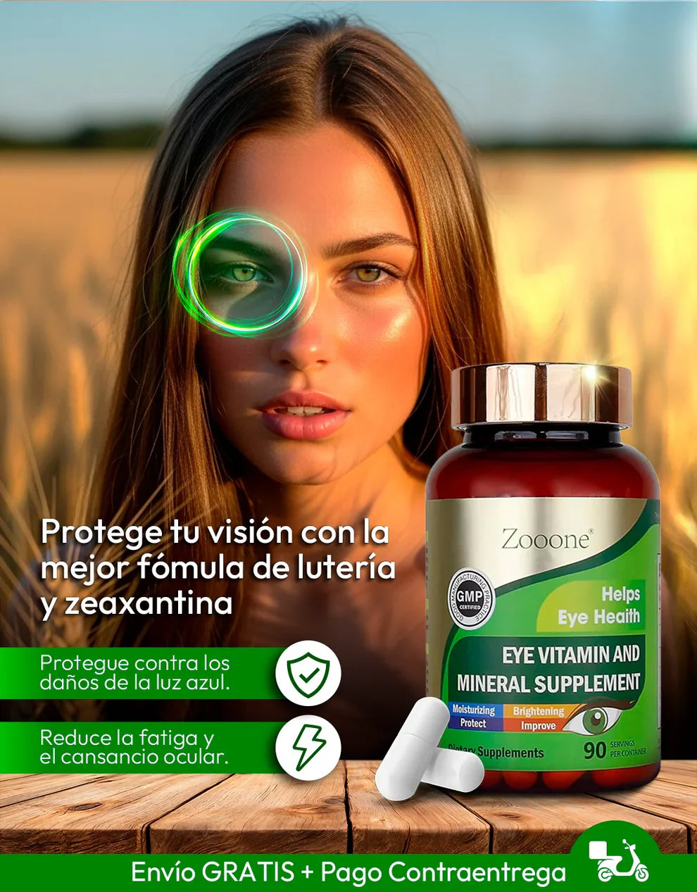 Zoone® Luteína Ocular👁️‍🗨️ + Ebook GRATIS🎁: Cómo revertir el daño visual que causa tu entorno