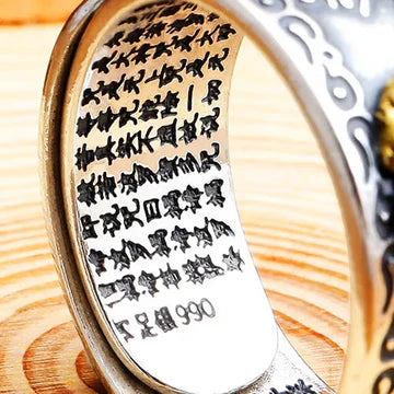 ANILLO FENG SHUI AJUSTABLE Atrae la Riqueza y Abundancia | FORJADO ARTESANALMENTE EN PLATA