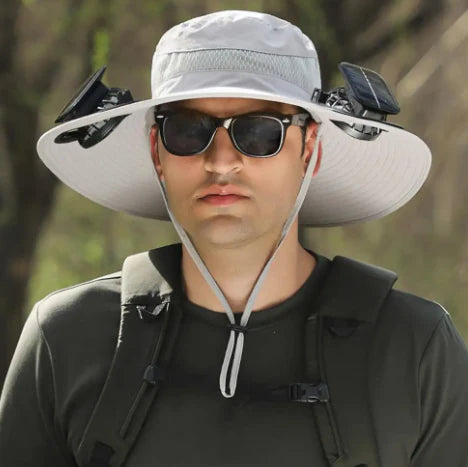 Sombrero Solar SolarBreeze®️ | Ventilador integrado y protección UV avanzada